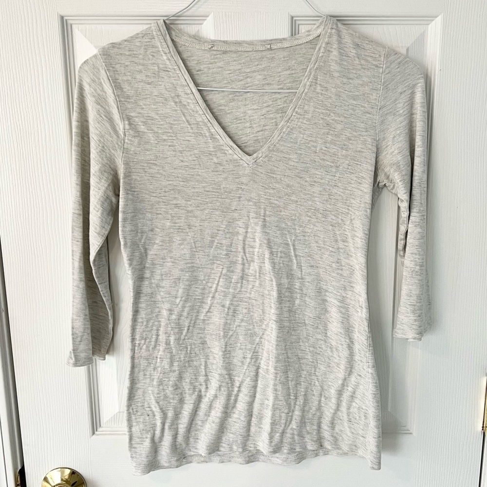 Three Quarter Sleeve Tee Shirt Neutral color
